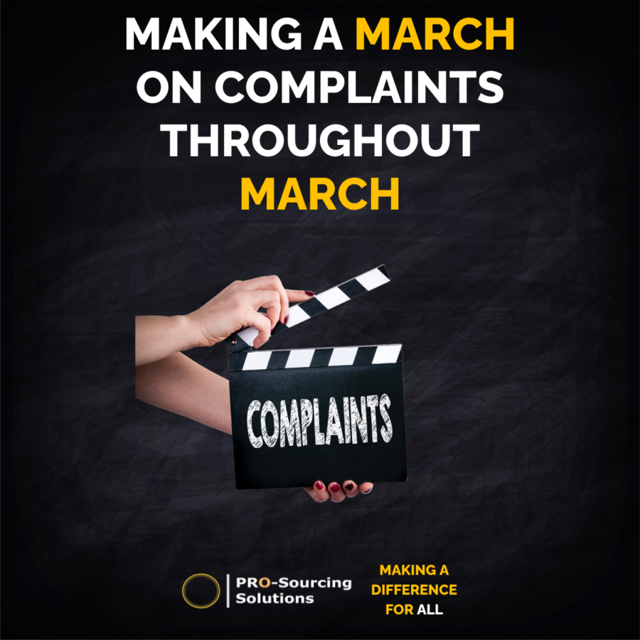 Making A March On Complaints Throughout March